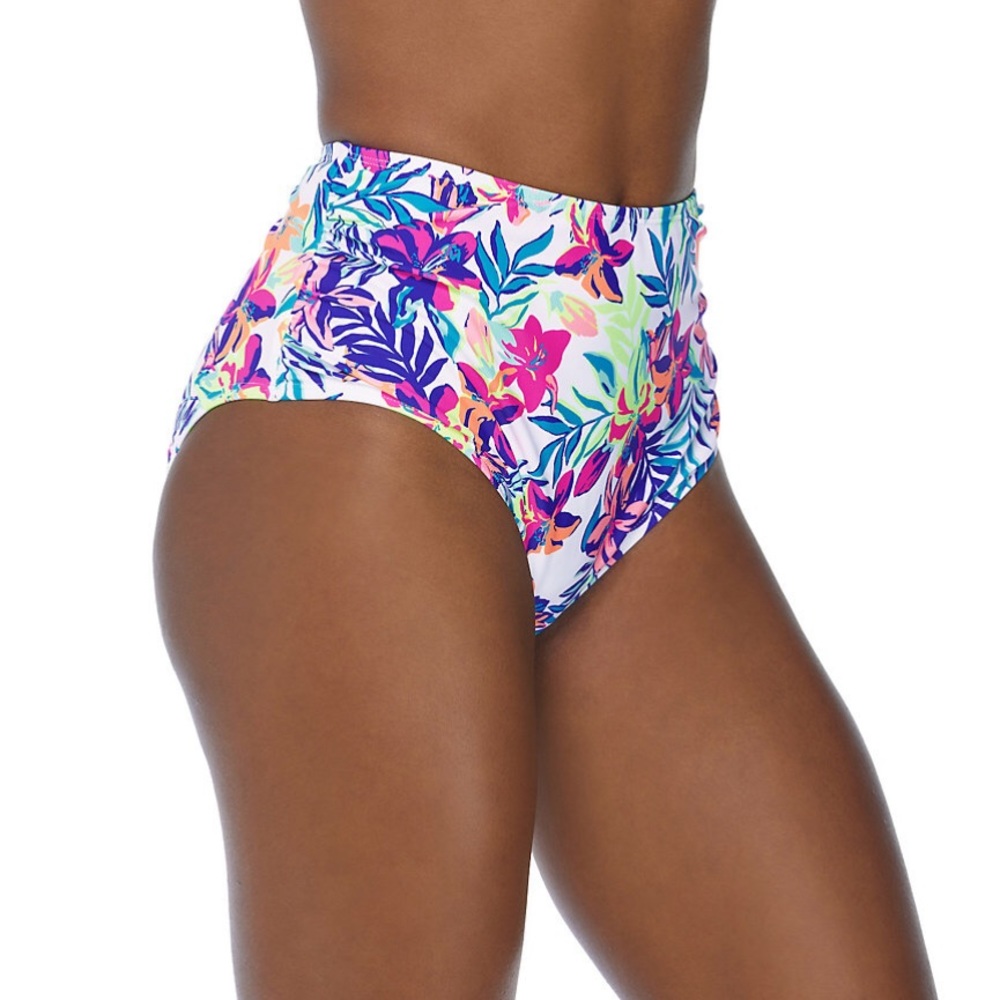 High-Waisted Tropical Bikini Bottoms!